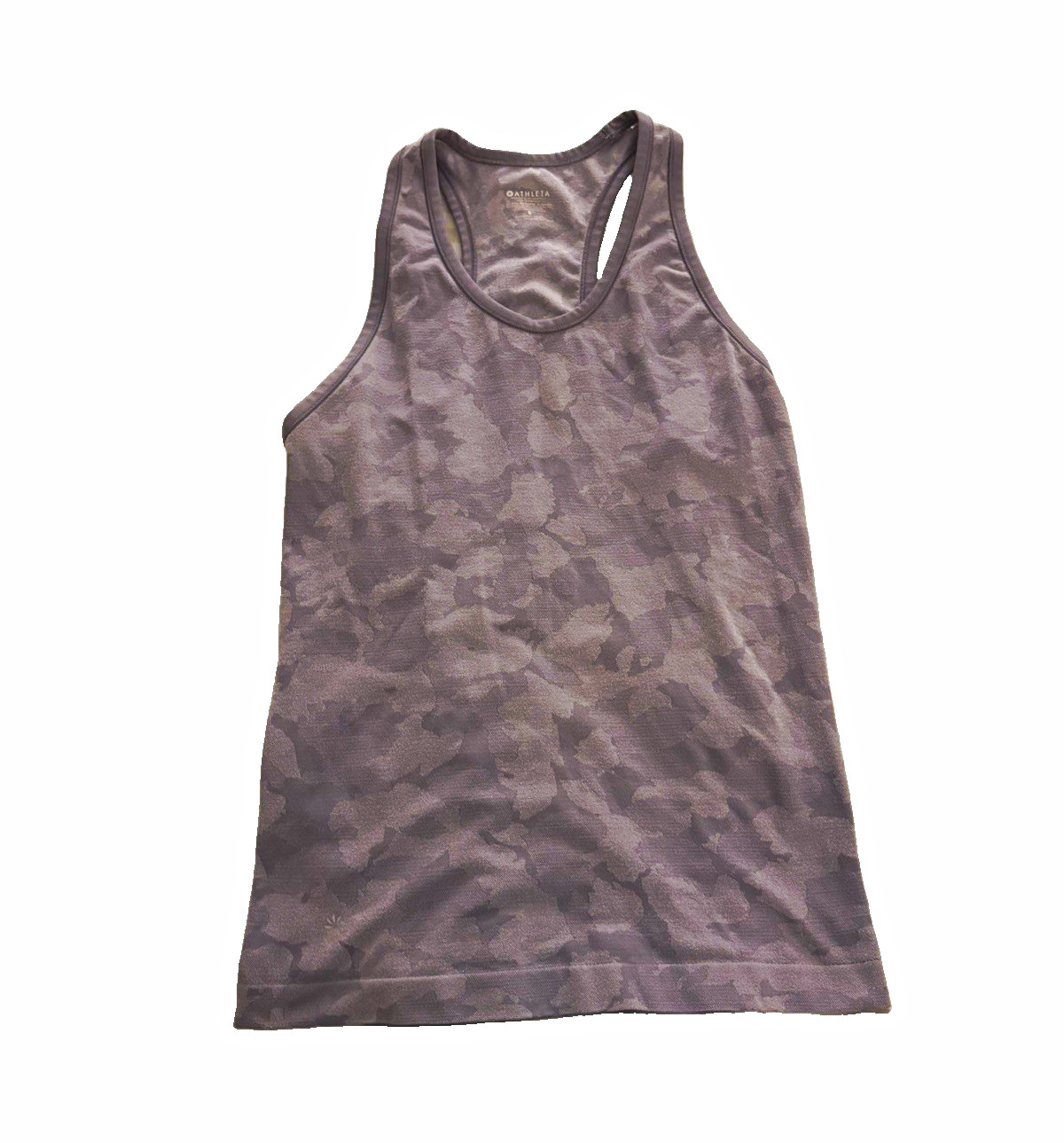 Athleta Active Women’s Gray Camo Scoop Neck Racerback Stretch Tank Top S