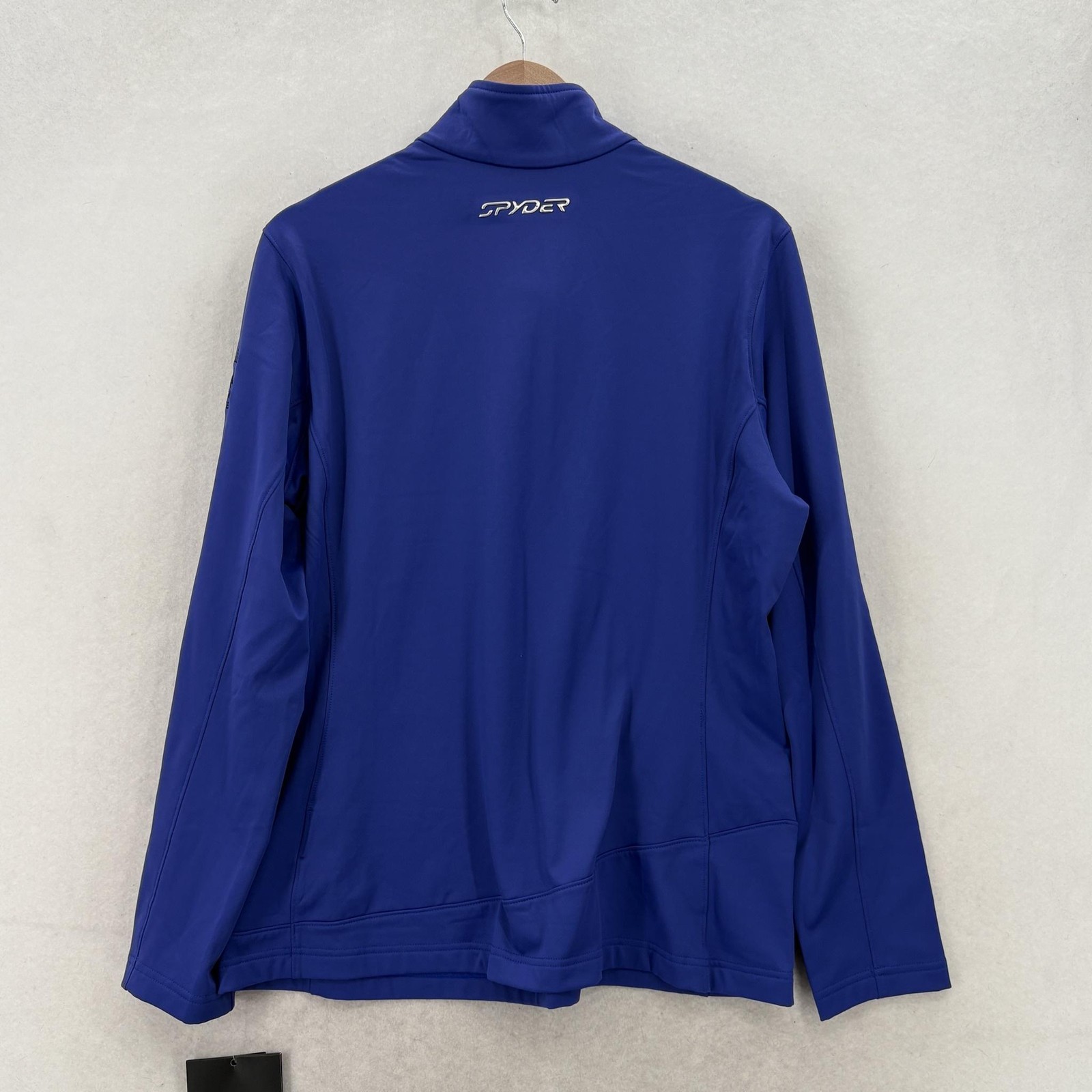 Spyder Savona Pullover Womens 16 Blue 1/4 Zip Mock Neck Ski Anthem Life Logo Gym