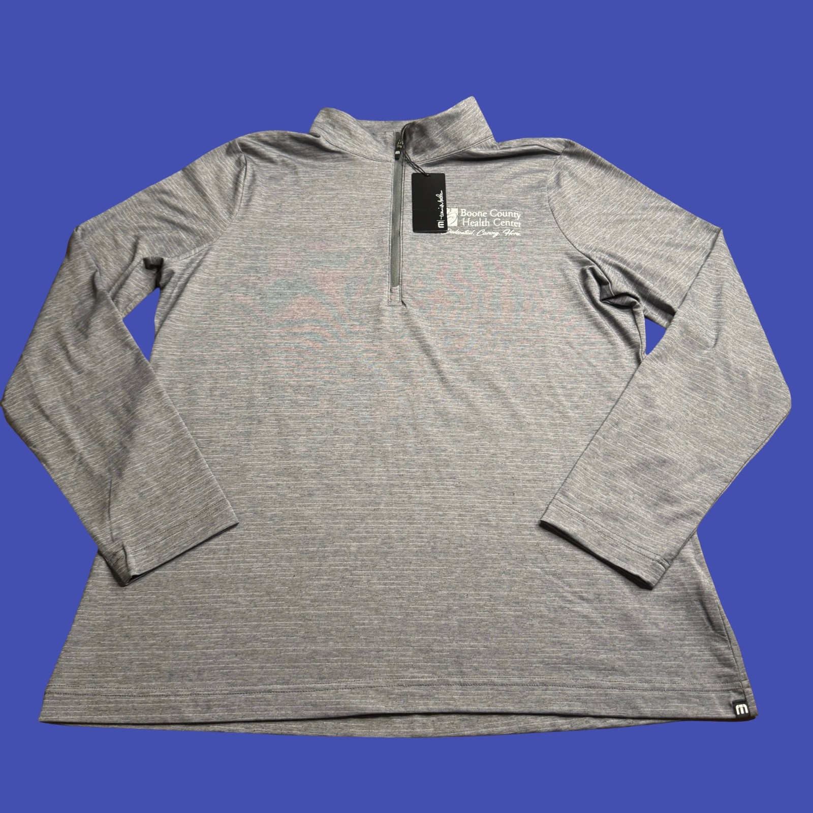 Travis Mathew Crestview Pullover Womens L Gray 1/4 Zip Golf Performance NWT