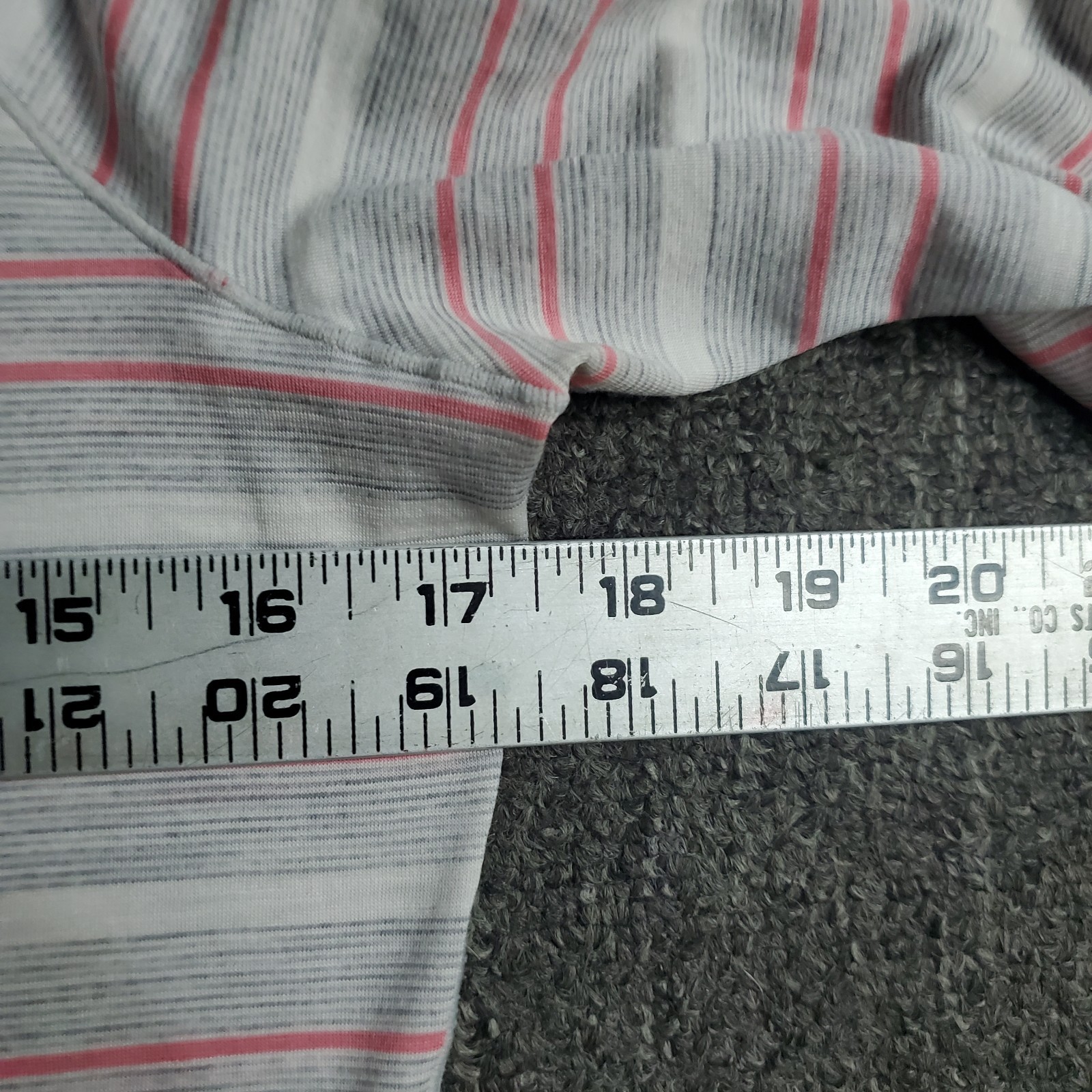 Smartwool Shirt Womens Size Medium Gray Ash Heather Striped Merino 150 Baselayer