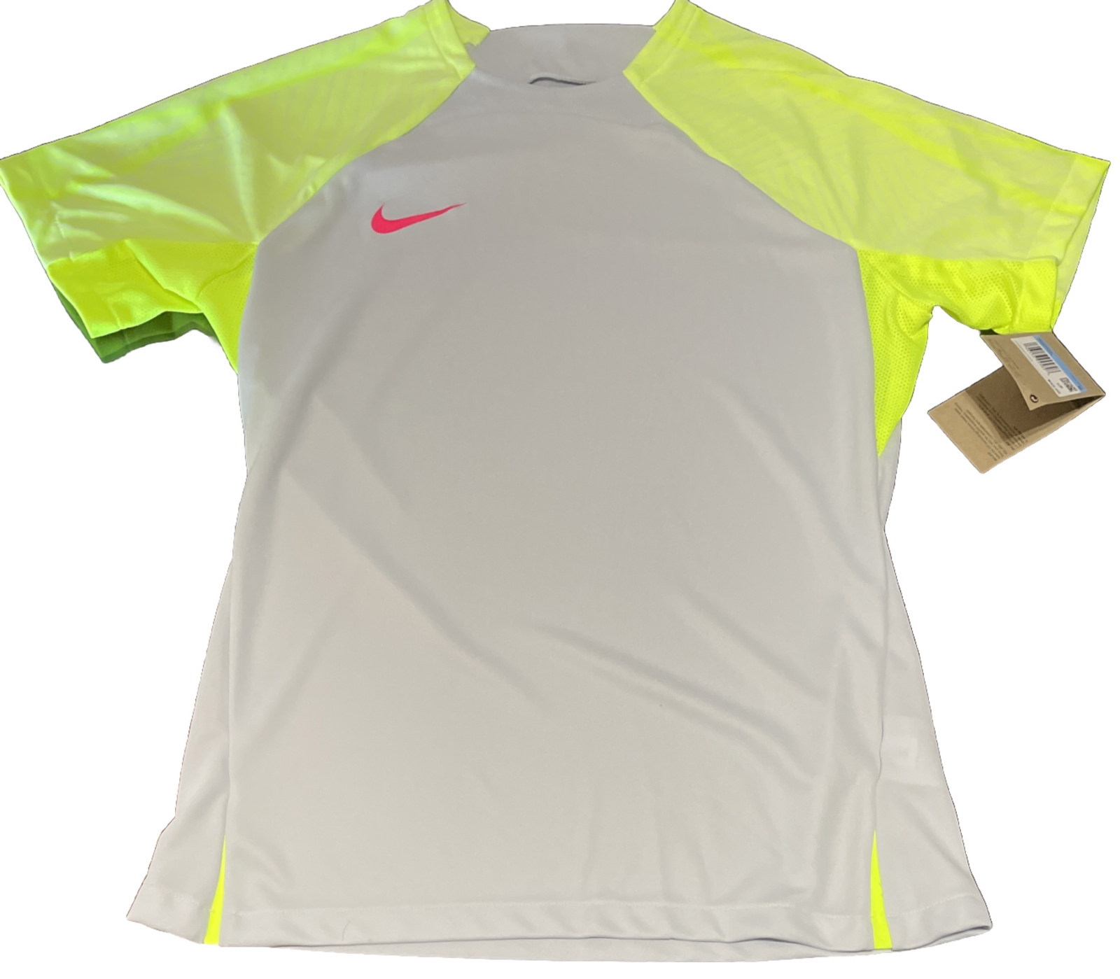 Nike Dri-FIT Strike Women Soccer Top Platinum DX0517-043 Size Medium Gray/Green