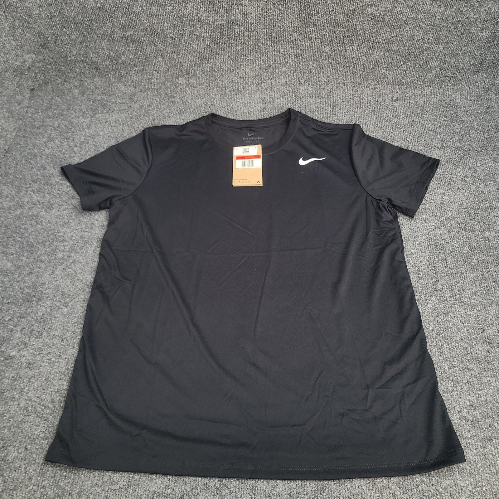 Nike Shirt Womens Large Black Dri Fit Legend Performance Sportswear Training Tee