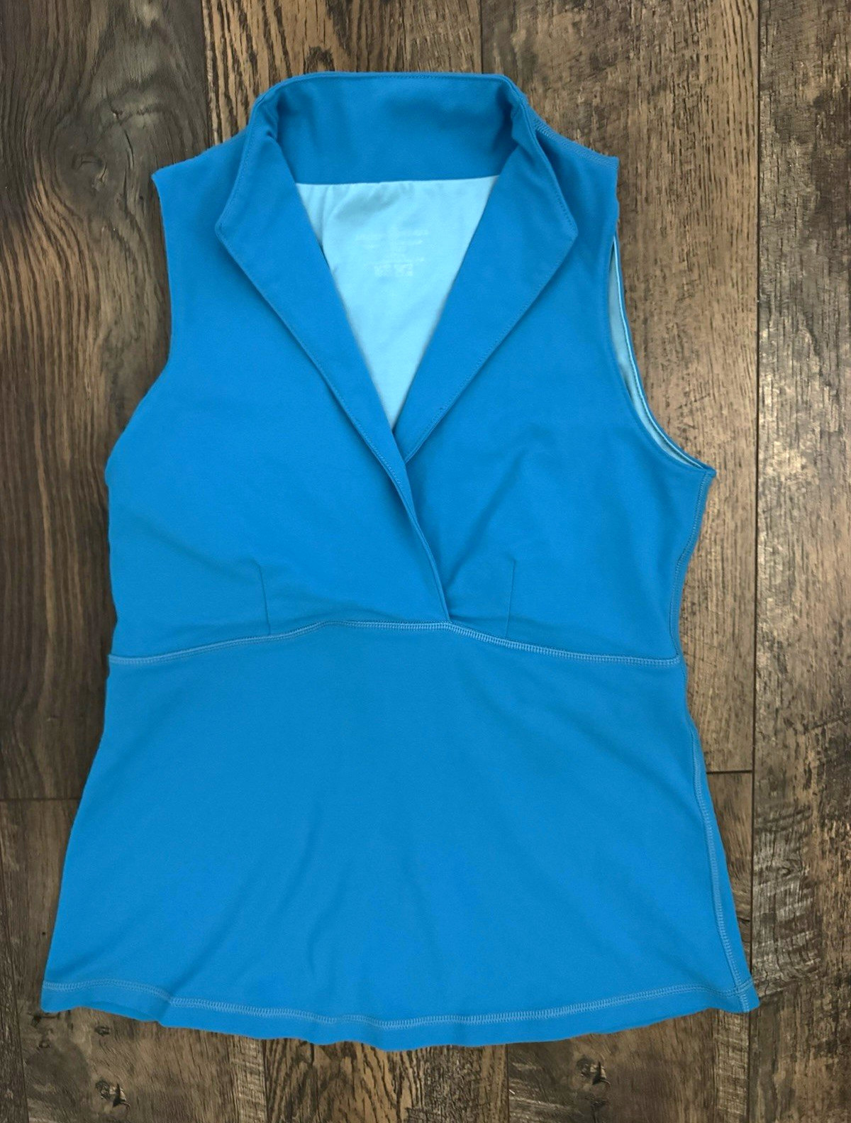 lululemon athletica Women’s Collared Sleeveless Stretch Tank Top Blue Size 8