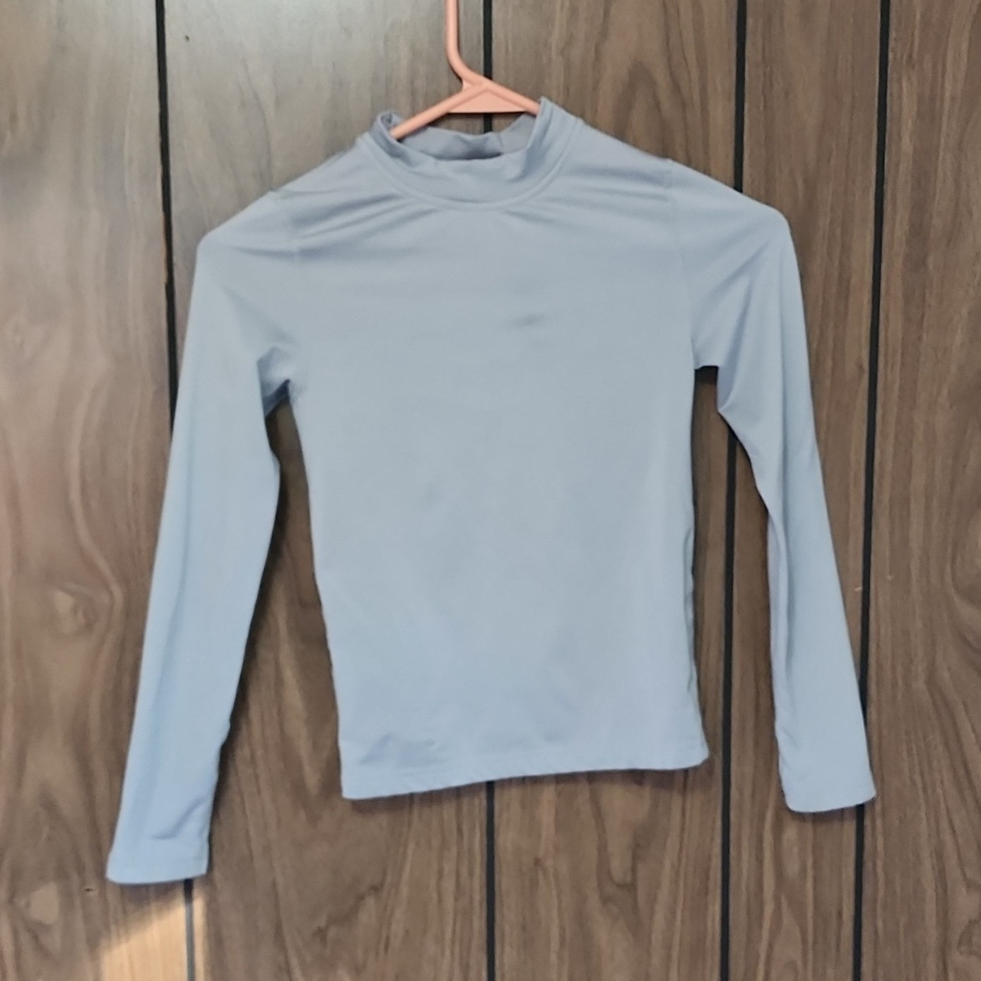 Starter Women’s Silver Mock Neck Long Sleeve Stretch Knit Activewear Top M