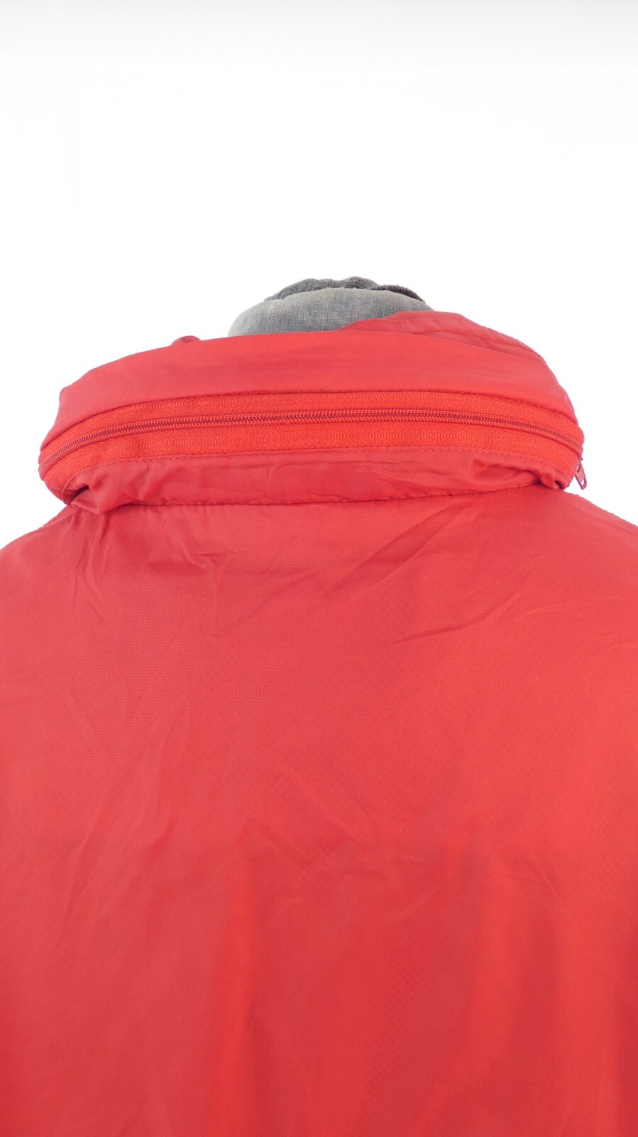 Vintage Red Nylon Jacket Lightweight Hooded Windbreaker 90s Utility UK 12