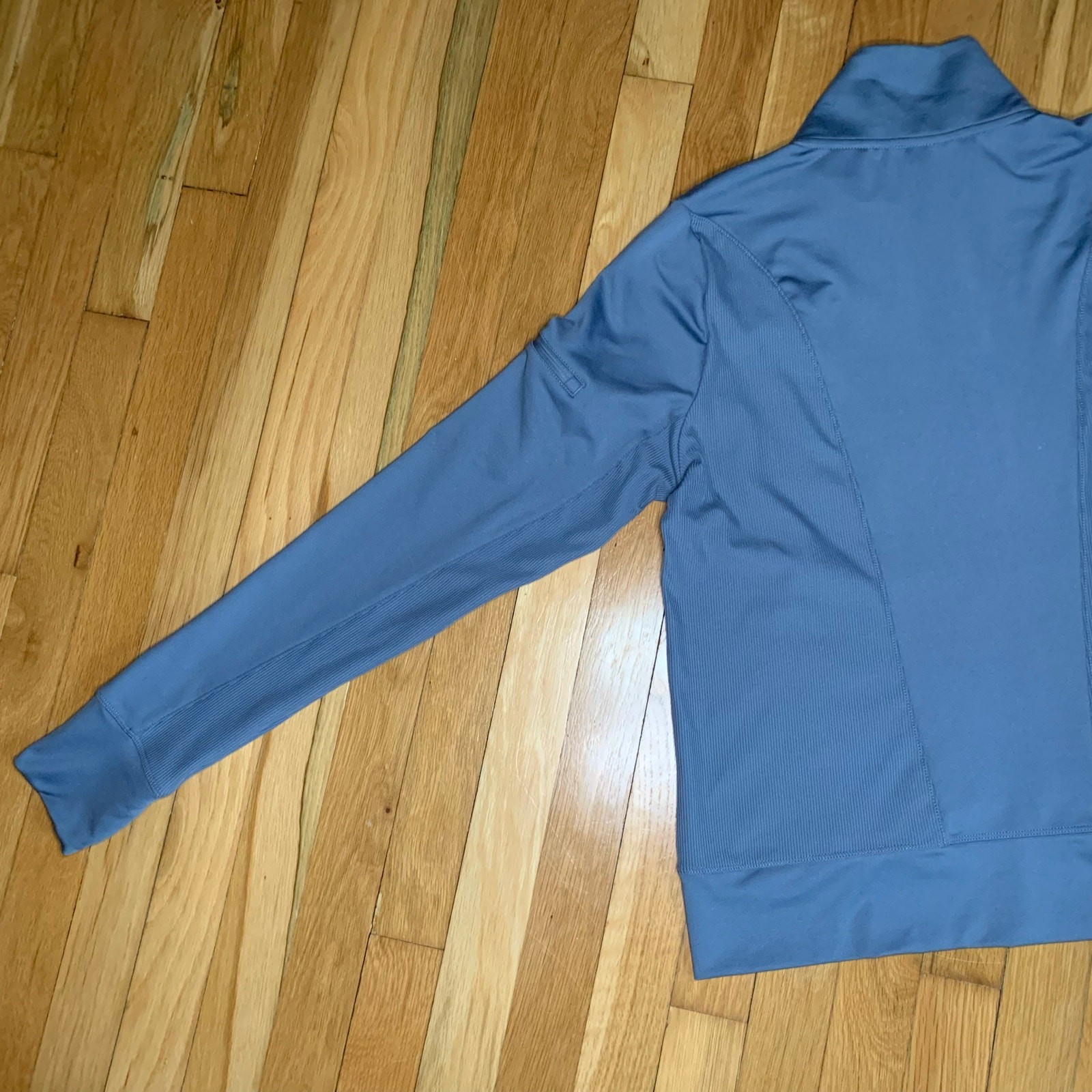 Scoor Athletic Casual Zip Up Shirt Thumb Opening Blue Gray Women’s Size Large