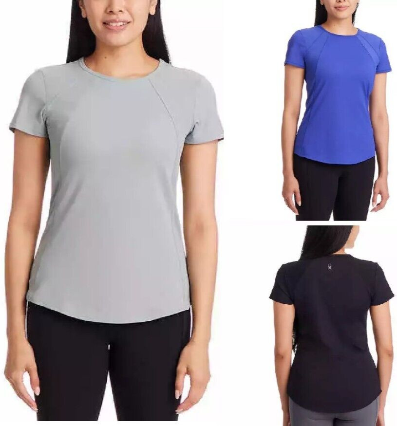 Spyder Ladies’ Short Sleeve Active Top / Shirt Black, Green, Blue Sz: S, XXL
