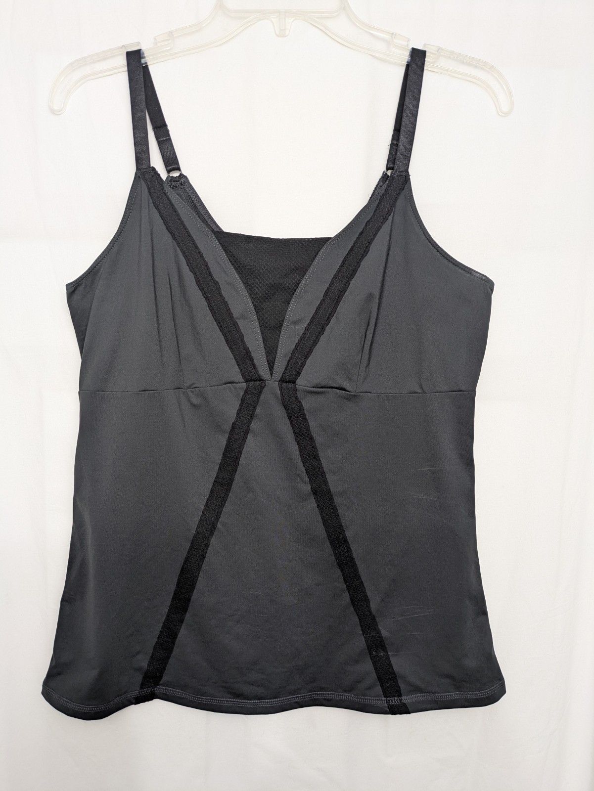 SPANX Women’s Large Gray Shaping Cami Tank Top Built In Support Adjustable…