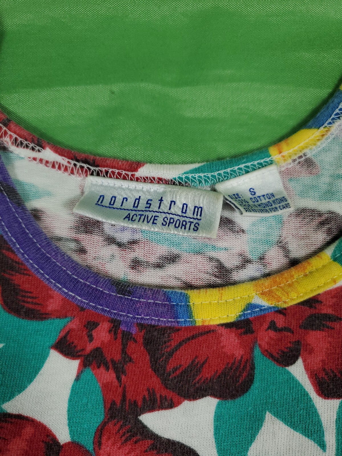 Retro Floral 80s 90s Nordstrom Active Sports Top Women’s Small Vintage Island