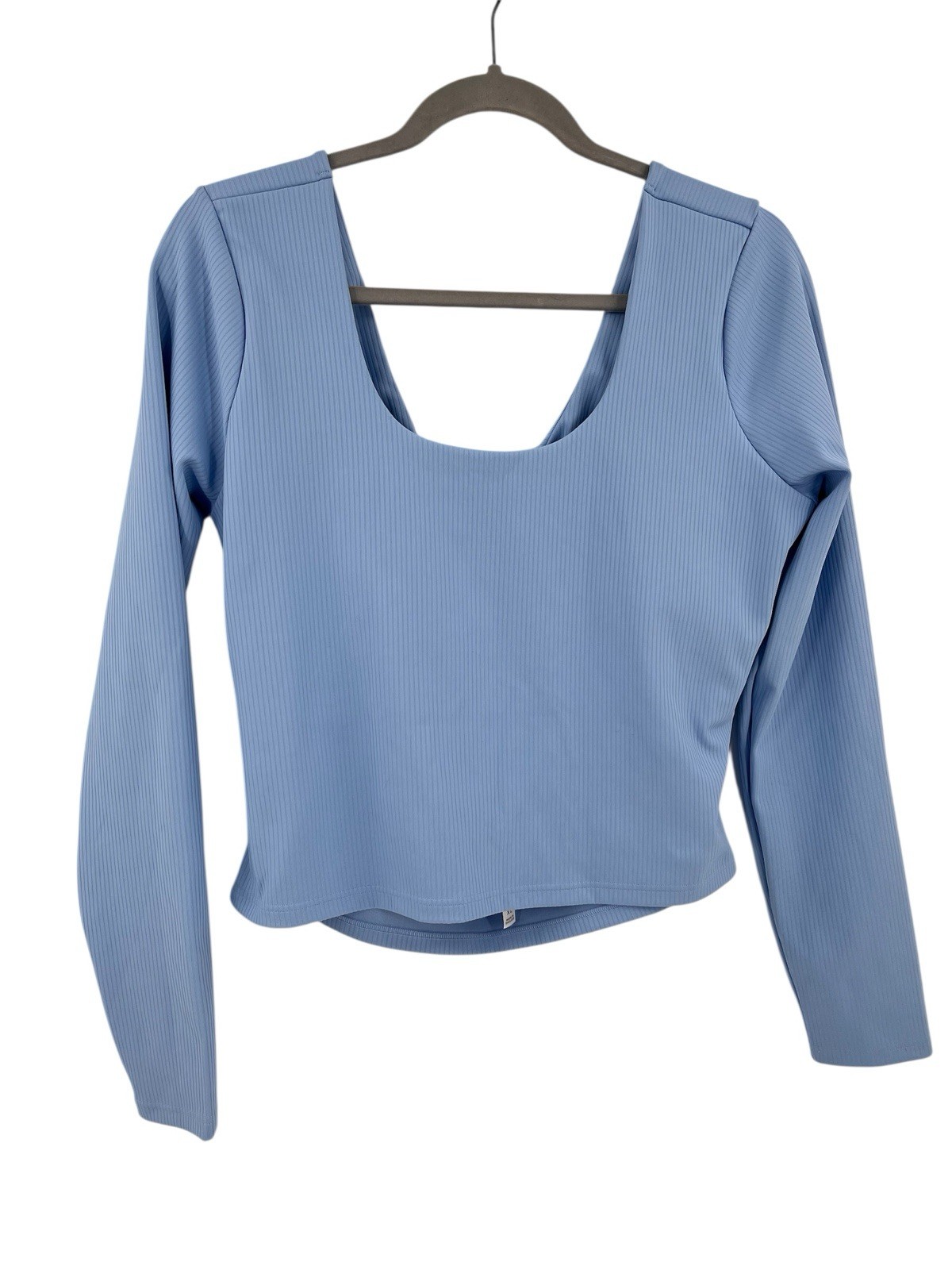 FABLETICS Women’s Bali Blue Oasis Twist Rib Built-In Bra Top NWT XL