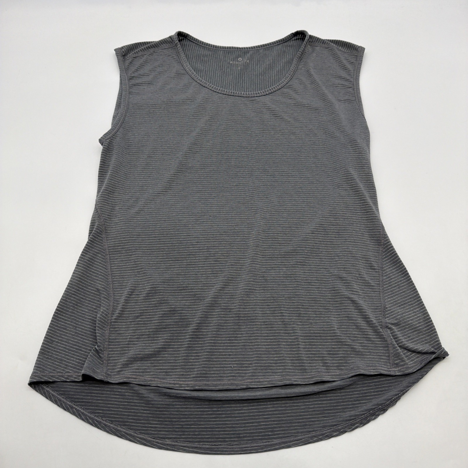 Athleta T-shirt Women S Gray Solid Logo .#46989