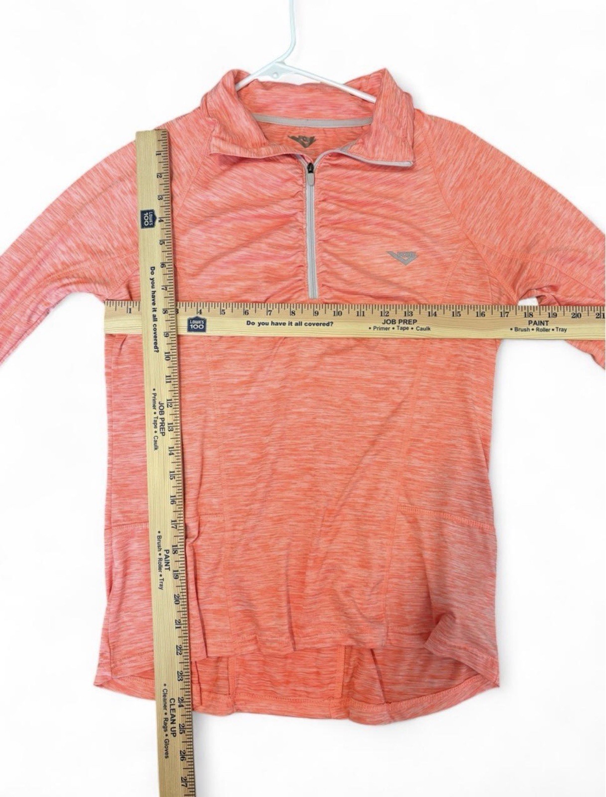 Pony Womens Medium 1/4 Zip Pullover Jacket Orange Pink Space Dye Running Top M