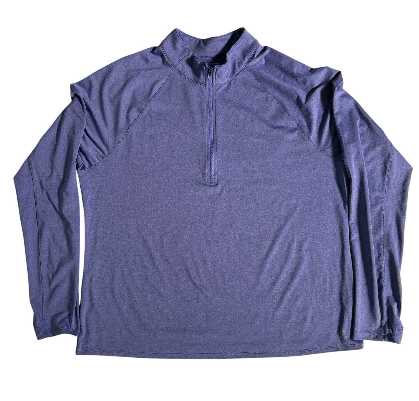 L.L. Bean Access Trail Pullover Quarter Zip Women’s XL Petite Lavender Top