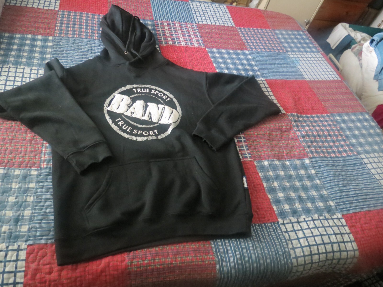 Pep Wear Band True Sport Hoodie Size L Black