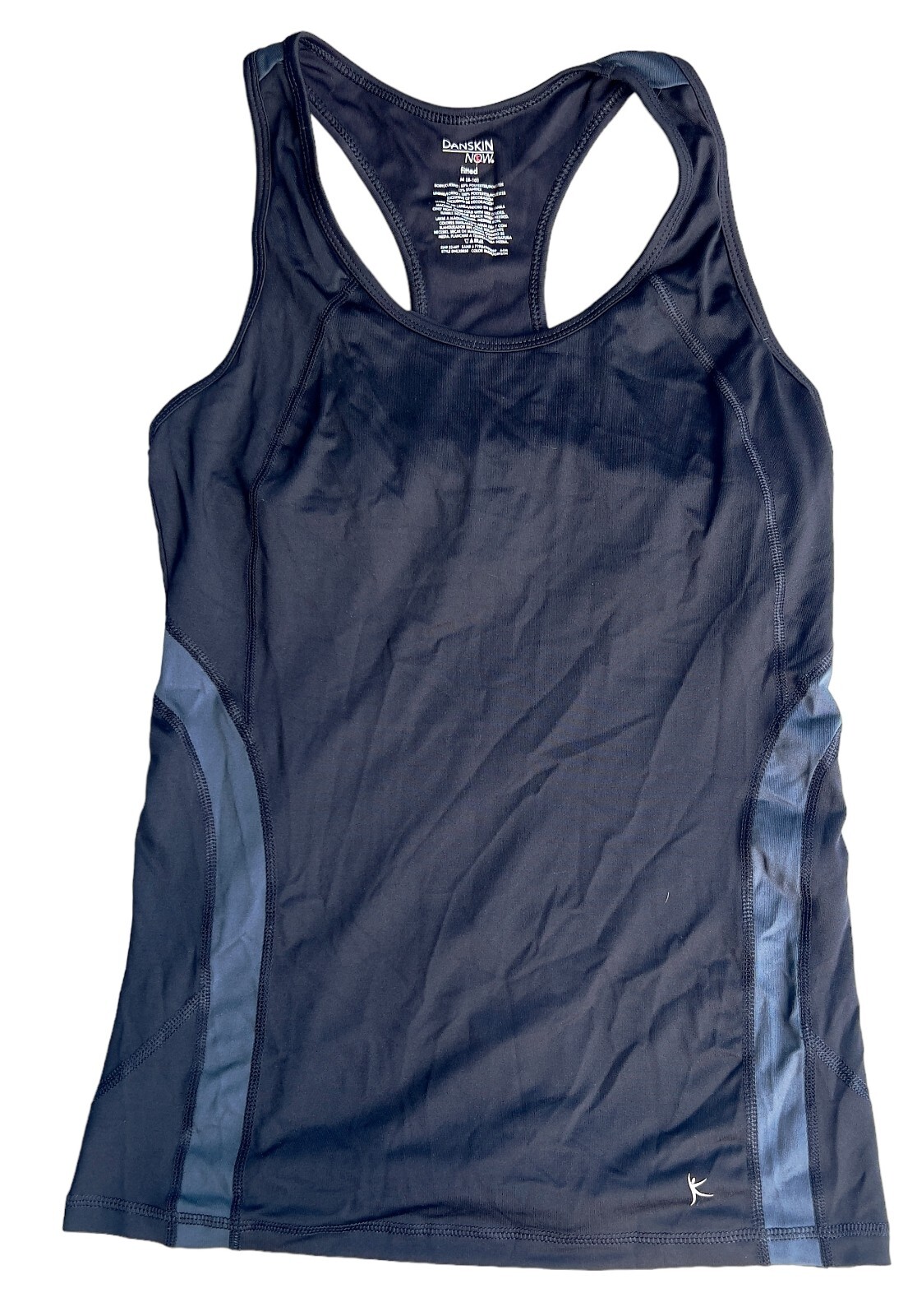 Danskin Now Tank Top Women’s Size Medium M 8-10 Athletic Sleeveless Black Gray