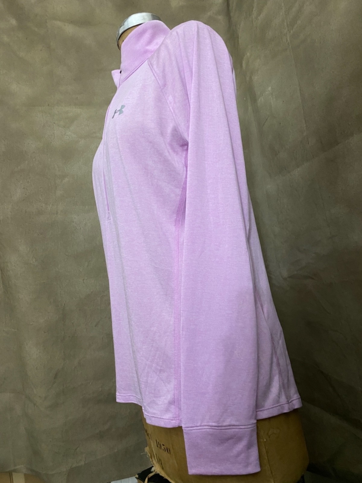 Under Armour Pullover Pink Athletic Tech 1/2 Zip HEATGEAR Loose Top Womens XL