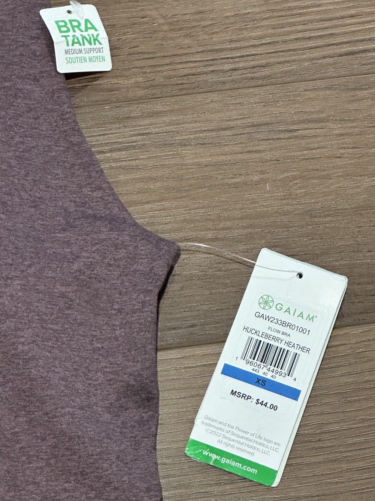 Gaiam Flow Bra Tank Medium Support XS