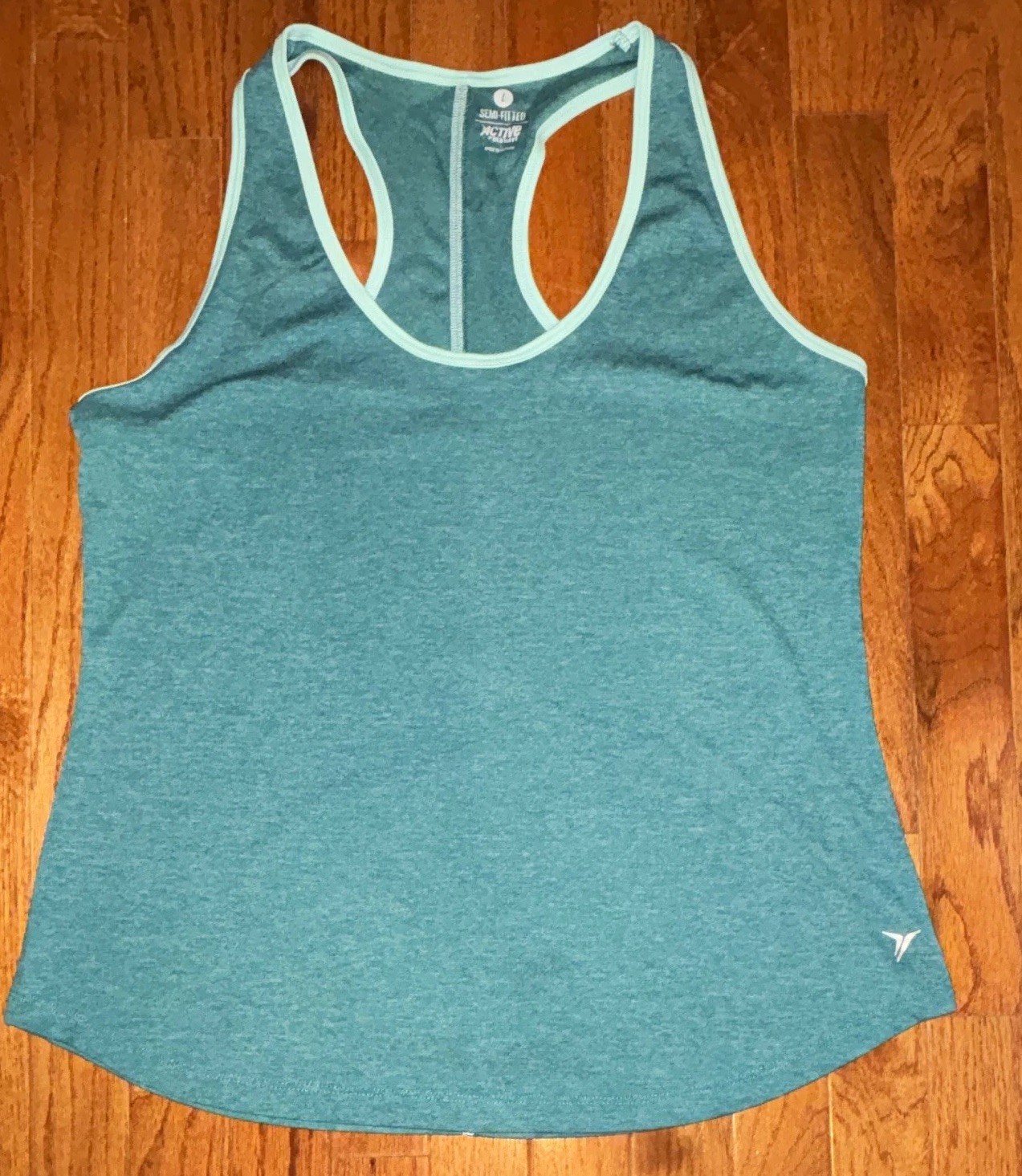 Old Navy Active by Old Navy Women’s Blue Solid Racerback Tank Top L Stretch
