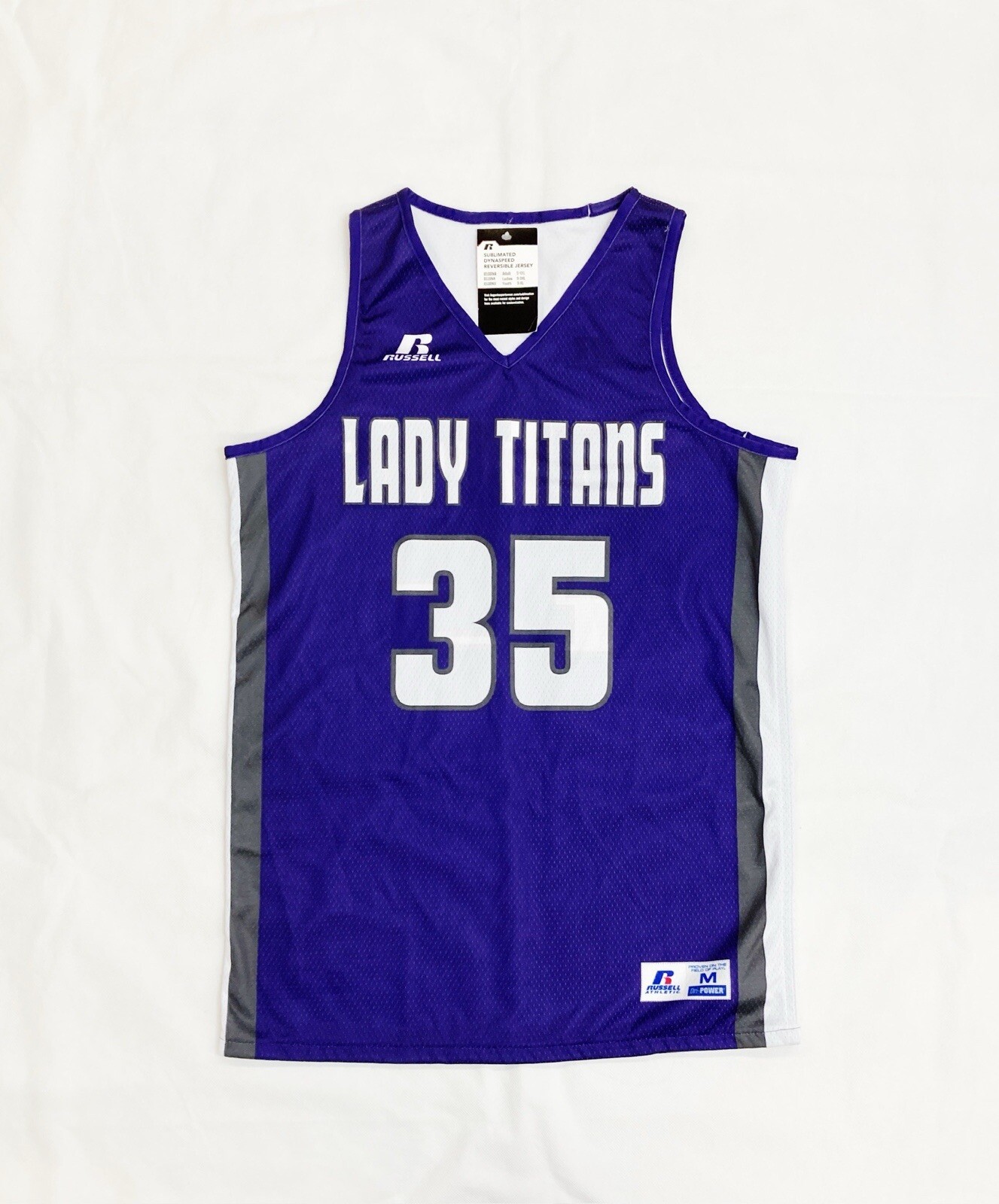 Russell Lady Titans Reversible Basketball Jersey Women’s M Purple/White