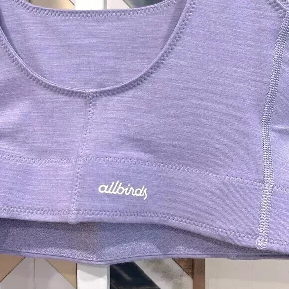 allbirds Women’s Natural Flow Crop Tank Purple Hush Size XL NWT