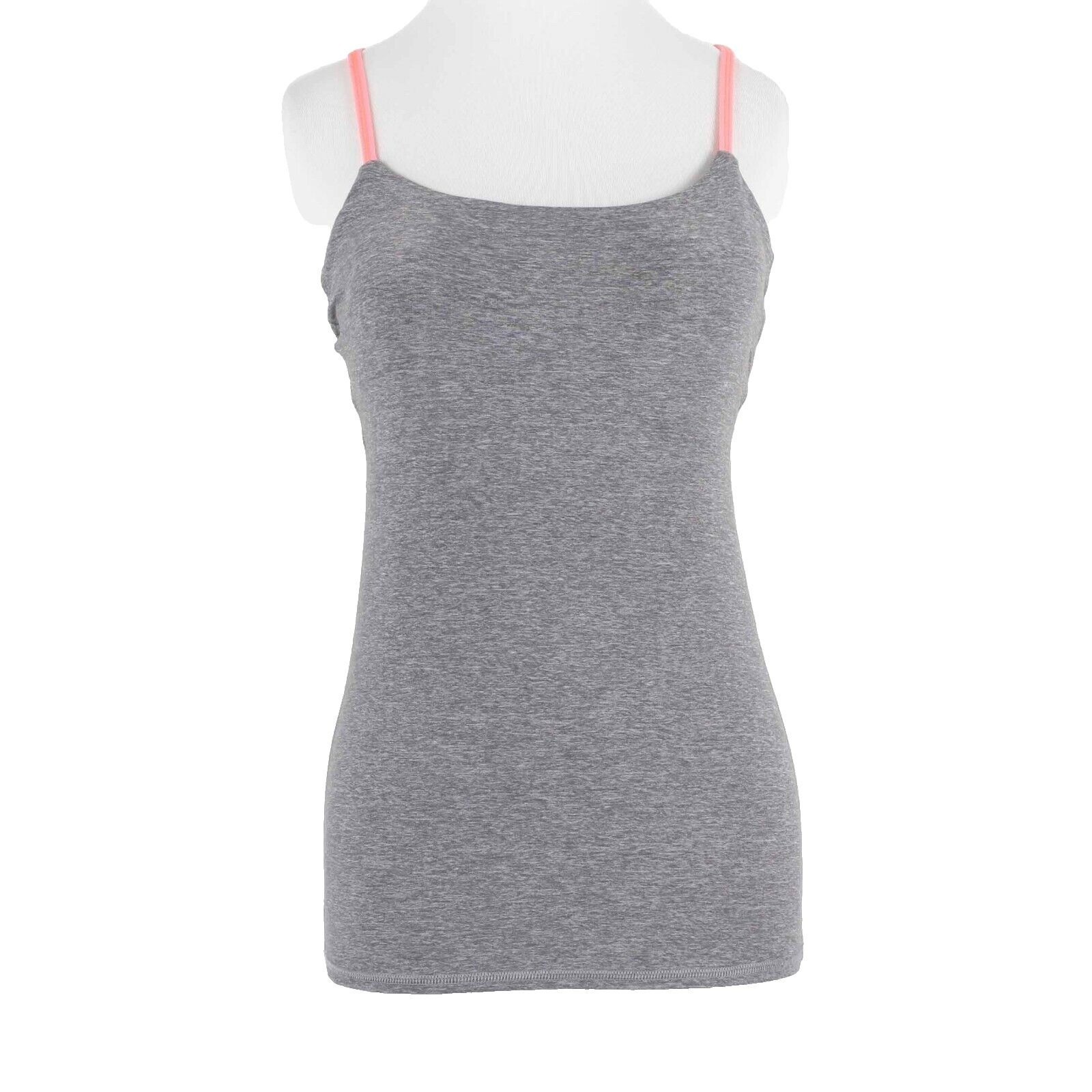Lululemon Top Sz 4 Gray Coral Racer Back Strap Back No Fabric Label AW Top