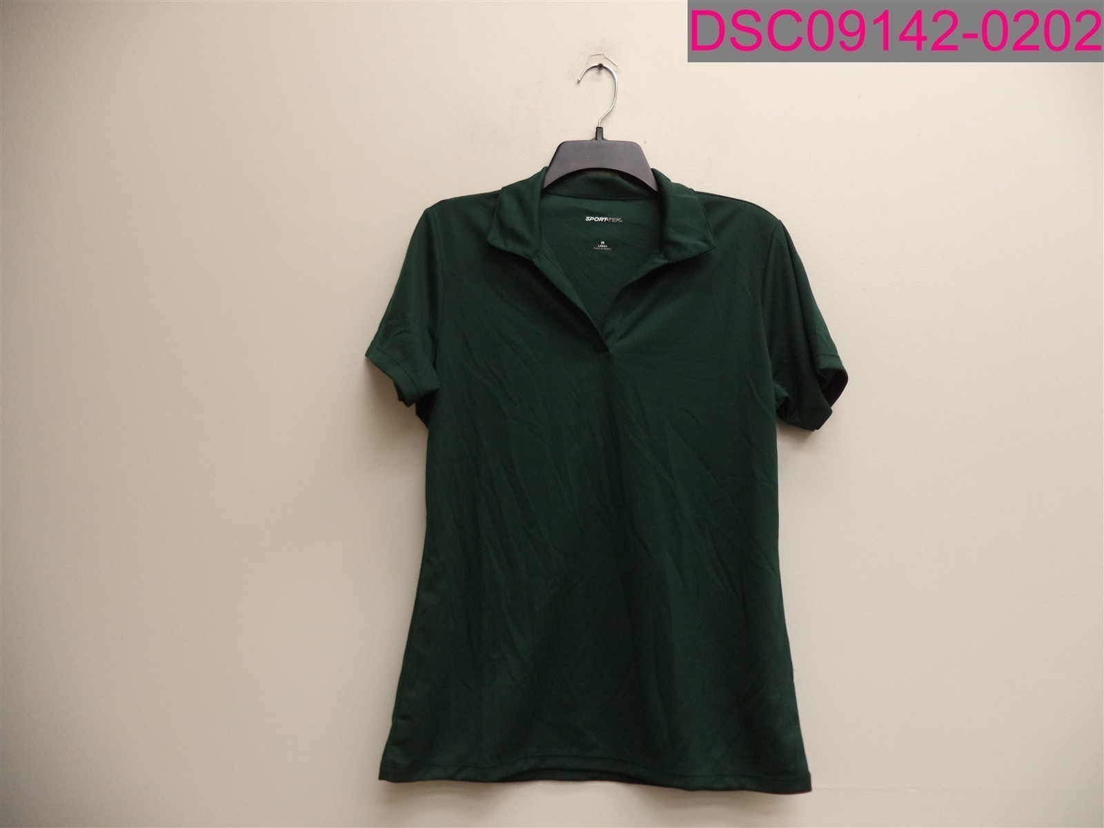 QTY=2; Sport-Tek LST640 Dri-Fit Performance Polo Short Sleeve Shirt Green Medium