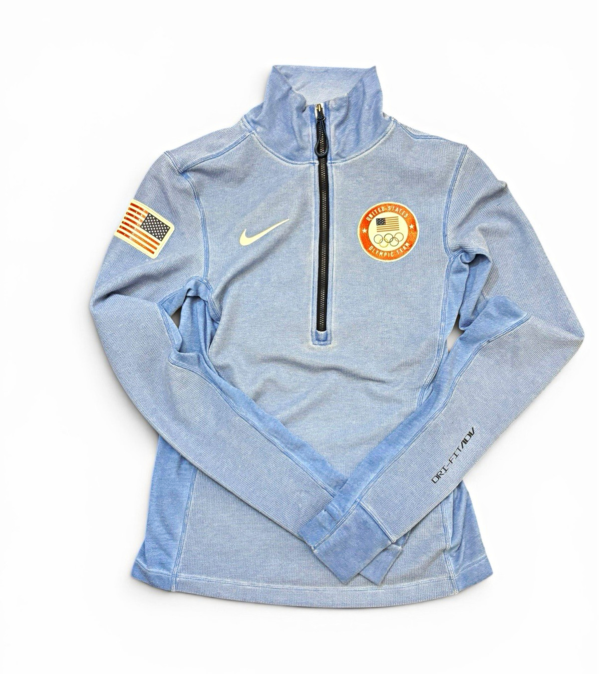Nike Women’s ACG Dri-FIT ADV USA Olympic 1/4 Zip Mock Neck Pullover Blue S