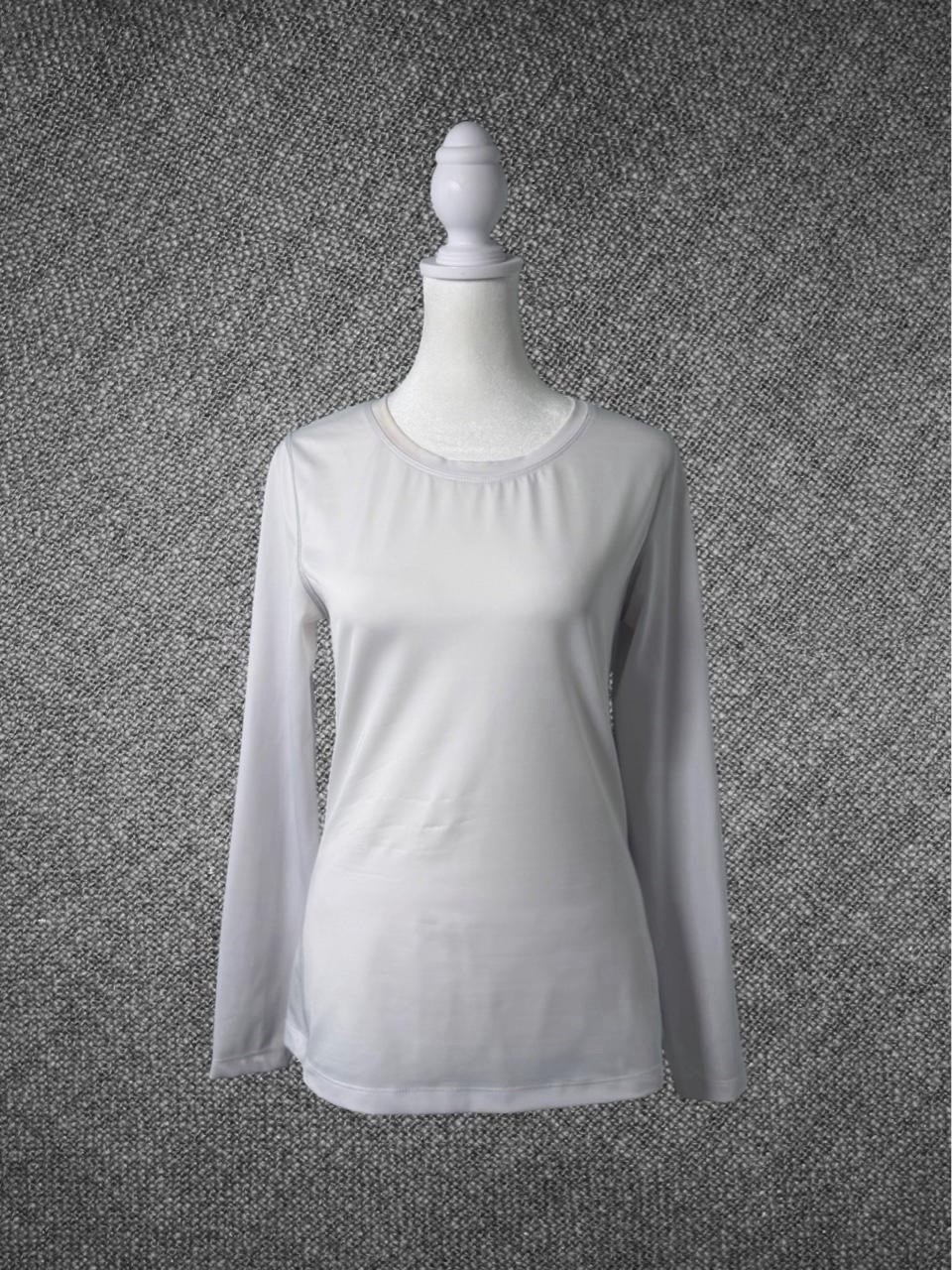 White Long Sleeve Performance Athletic Base Layer
