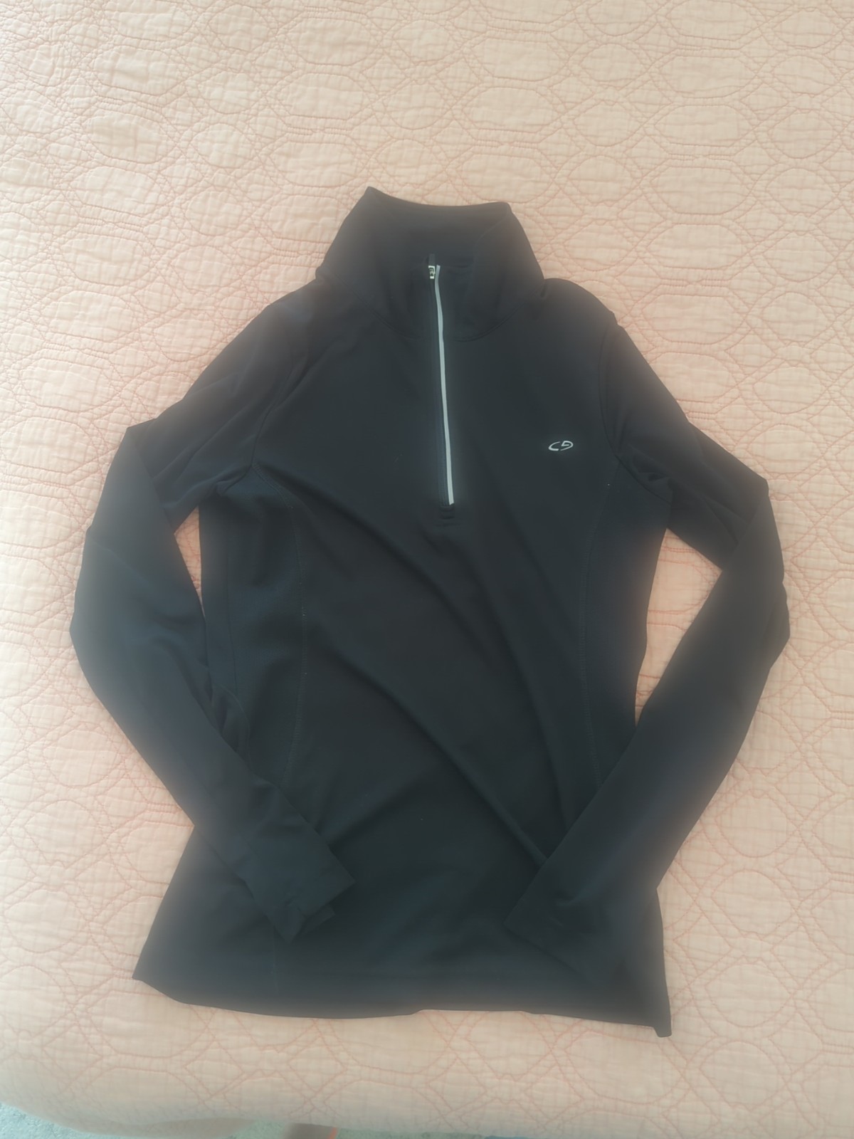Champion Black 1/4 Zip Long Sleeve Performance Shirt Women’s M