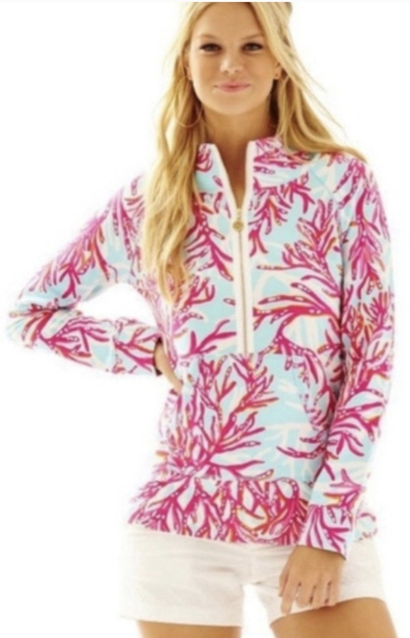 Lilly Pulitzer Skipper Popover Underwater Escape XL Women’s New With Tags