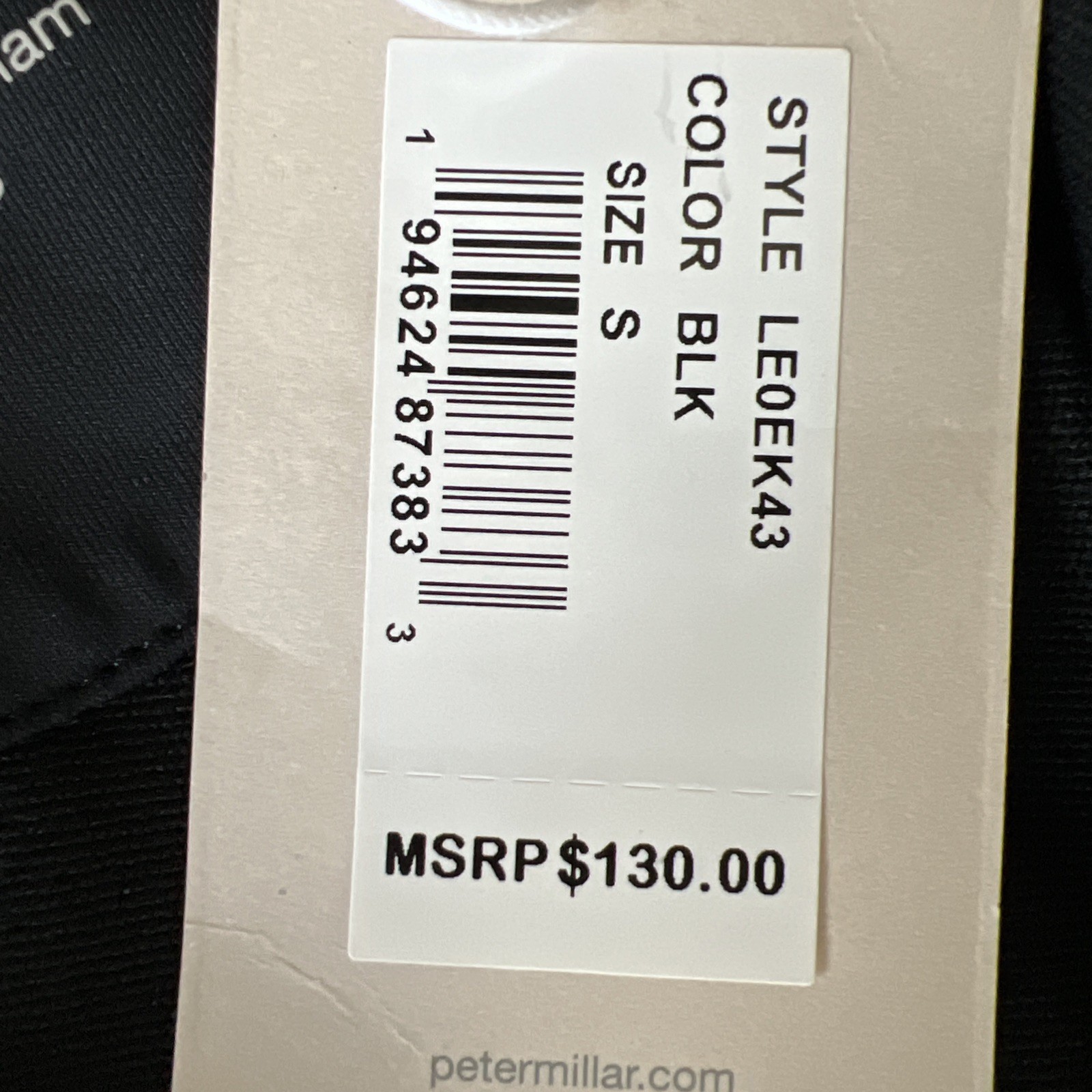 Peter Millar Raglan-Sleeve Perth 1/4 Zip Women’s Small Black LE0EK43 Logo NWT