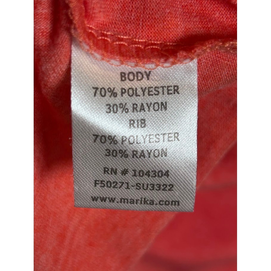 Marika Tek Dry Wik Performance Tee Coral Heathered Athletic T-Shirt Women’s XL