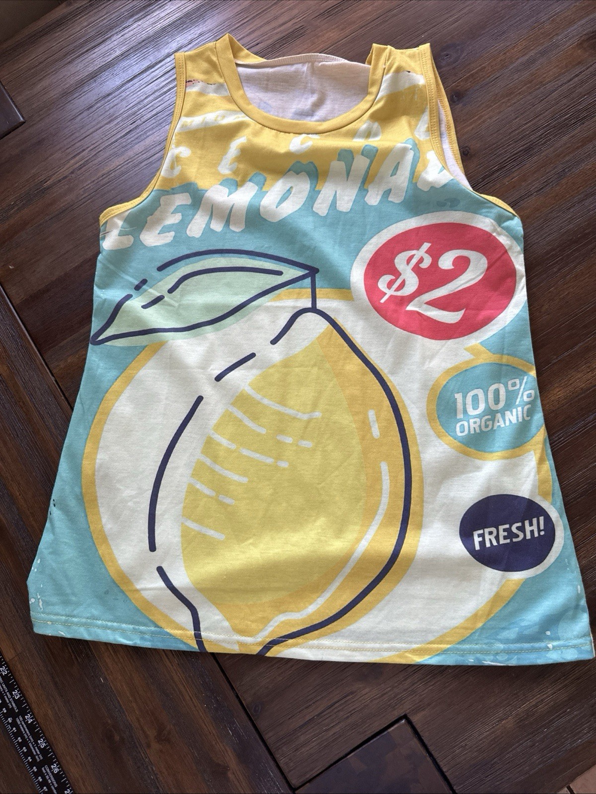 Lemon Graphic Tank Top Fun Fresh Party Style