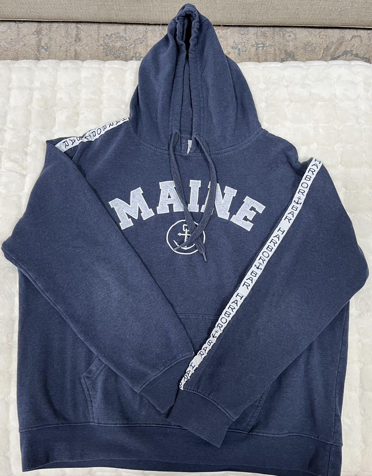 Maine Bar Harbor Sweatshirt Hoodie Women’s Large Blue Outdoor Nature Sweater