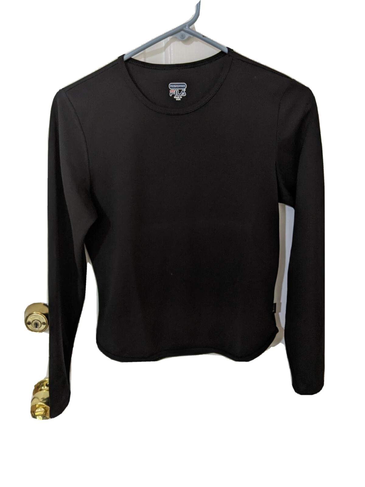 Fila Performa Women’s Small Long Sleeve Black Shirt Fitness Athletic Tennis…