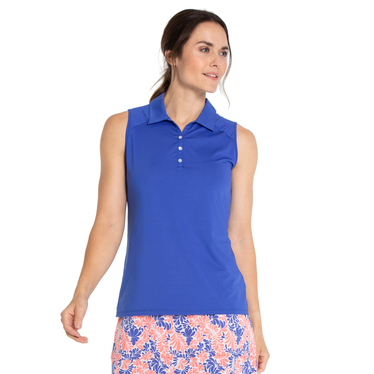 NWT Ladies Court Haley Royal Blue Sleeveless Golf Shirt – sizes M L & XL