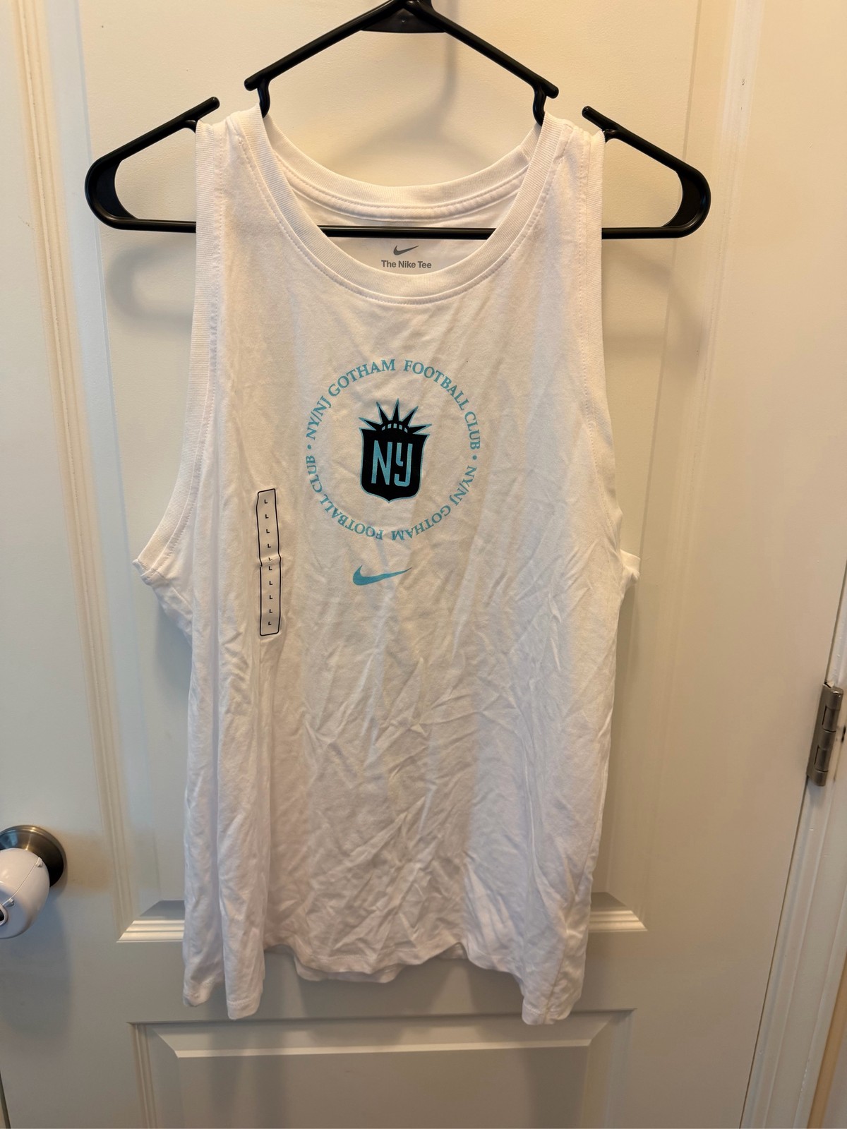 Nike NY NJ Gotham FC Womens Tank Top White Large Graphic Tee