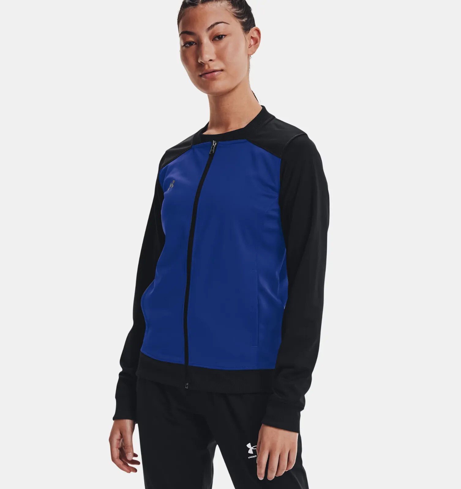UNDER ARMOUR Women’s UA Challenger II Track Jacket NWT Royal / Black SIZE MEDIUM