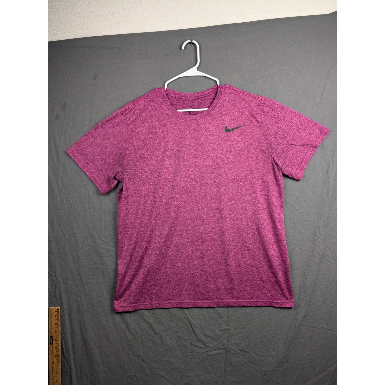Nike Dri-FIT Heathered Purple Training T-Shirt XL Short Sleeve Activewear Tee