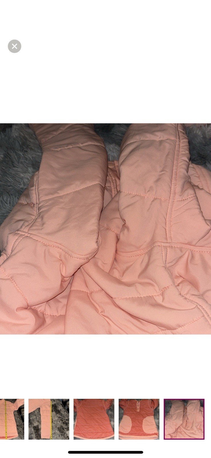 Avalanche Pink Ladies Quilted Pullover Jacket Size Medium 1/4 Snap EUC
