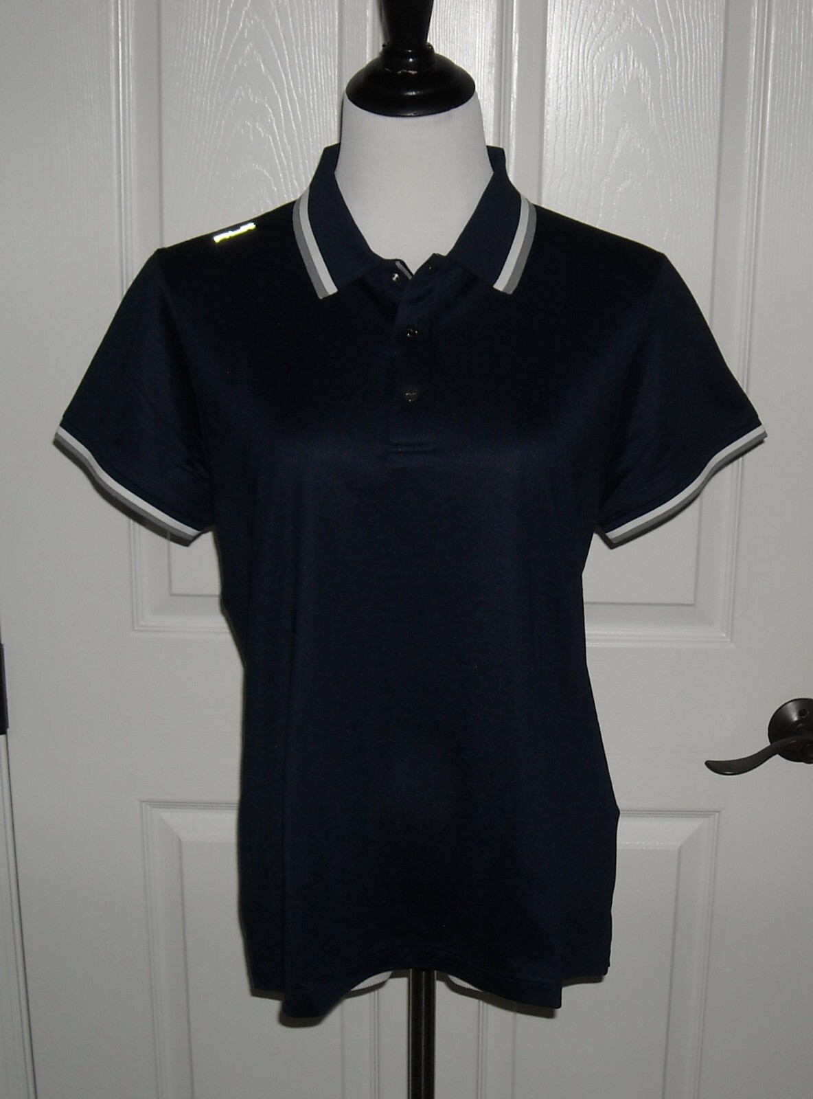 NWT Women’s RLX Ralph Lauren Short Sleeve Golf Top Size L Color Navy $110