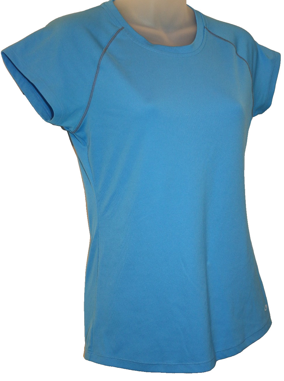 C9 By Champion Semi Fitted Womens Short Sleeve Crew Neck Blue Athletic Shirt S