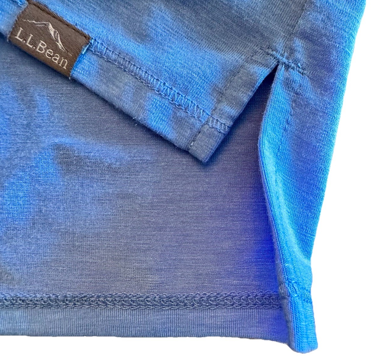 LL BEAN Blue Seaboard Everyday Sun Smart Lifestyle Tee UPF 50 Stretch (PM) NWOT