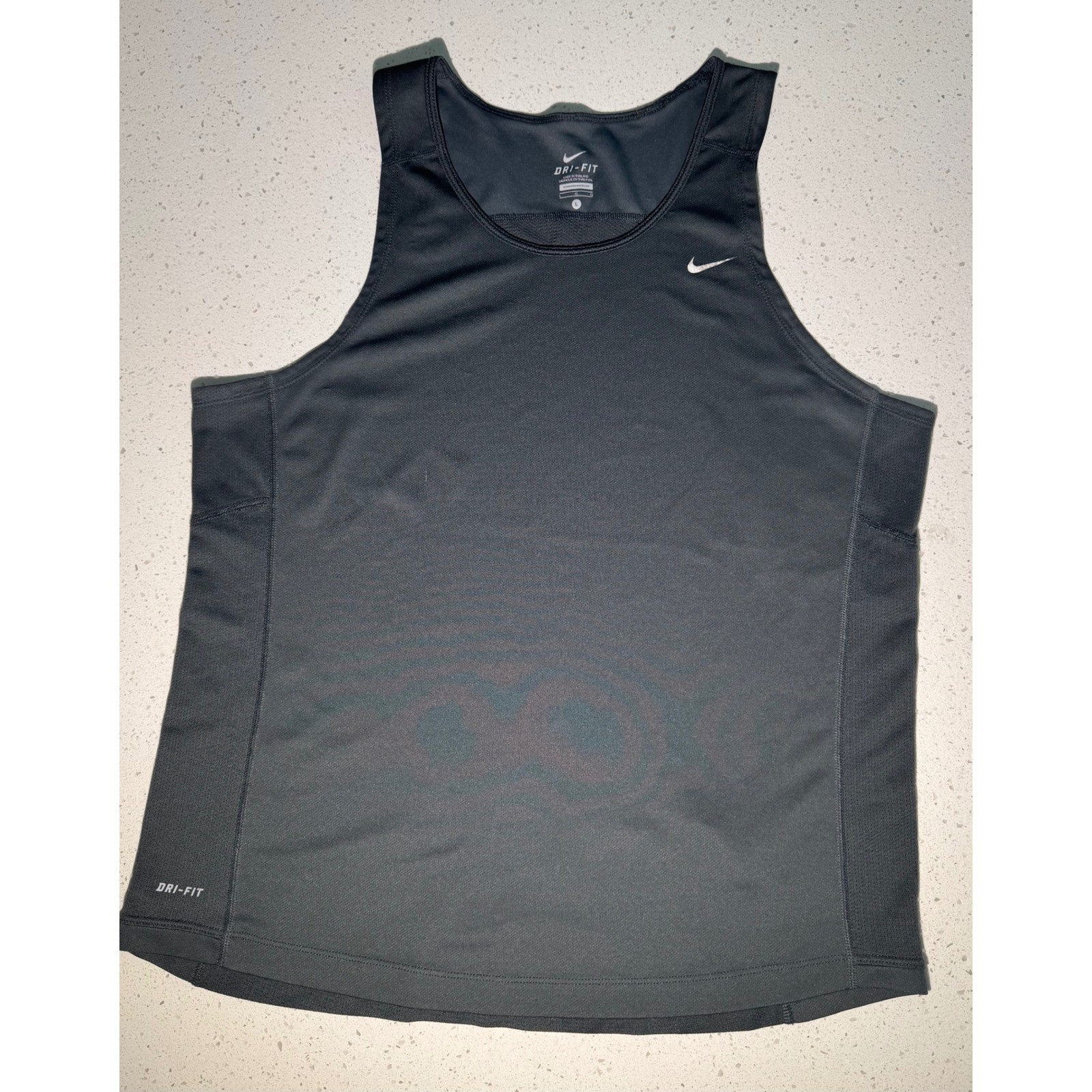 Nike Miler Tank Top Women Large Grey Excellent Athleisure Running Activewear