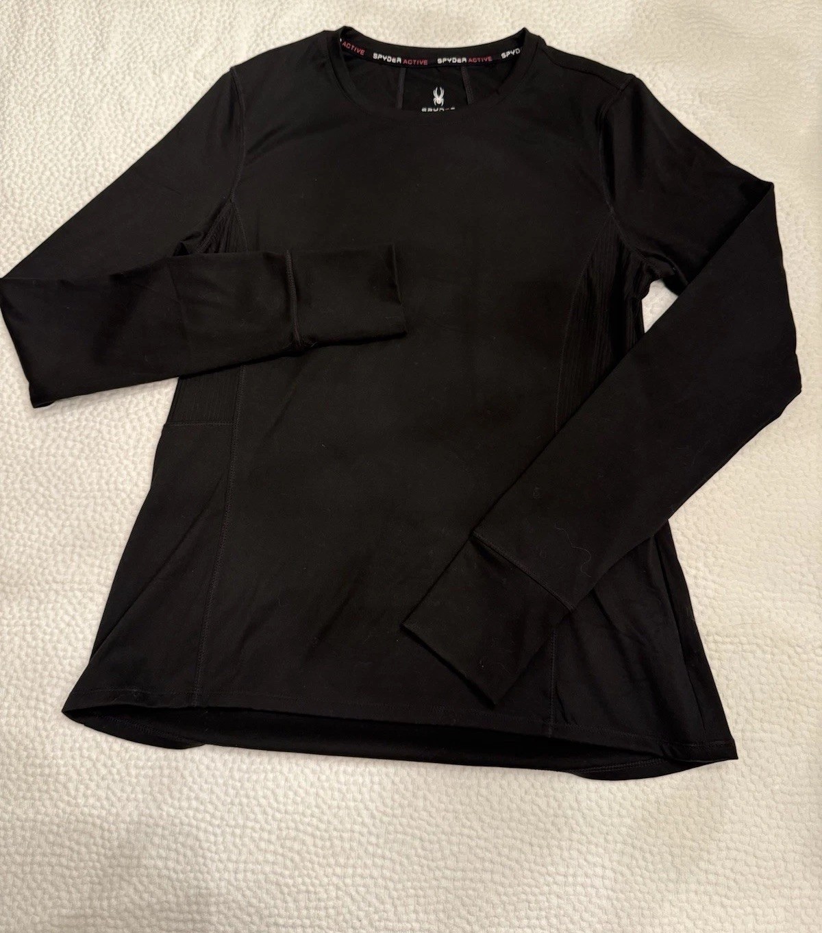 SPYDER ACTIVE Long Sleeve Performance Top Black Size M