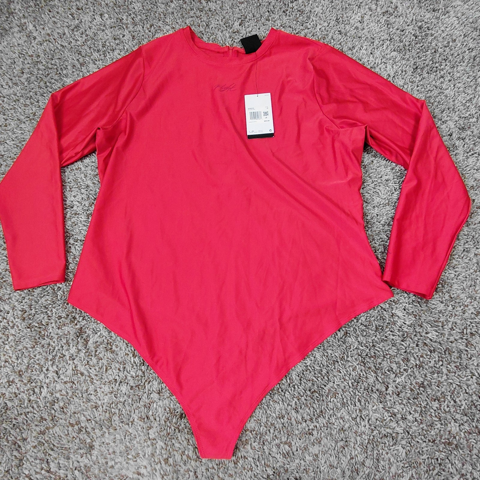 NEW Nike Jordan Essentials Bodysuit Womens 3X Plus Red Orange Flight Tight Fit