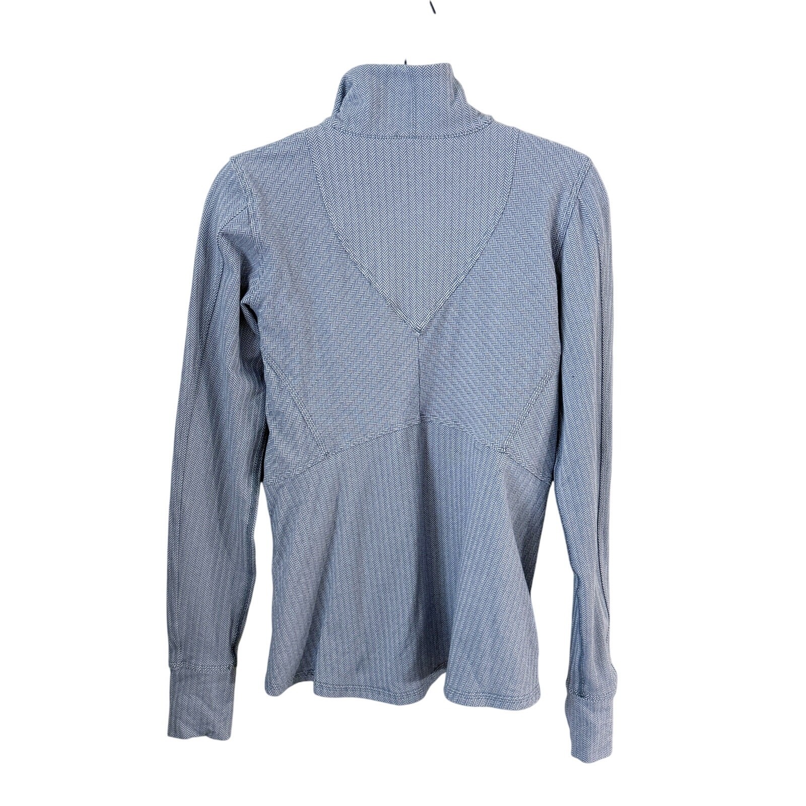 Lululemon Gray & White Herringbone Print Long Sleeve Pullover Women’s Size 8 EUC