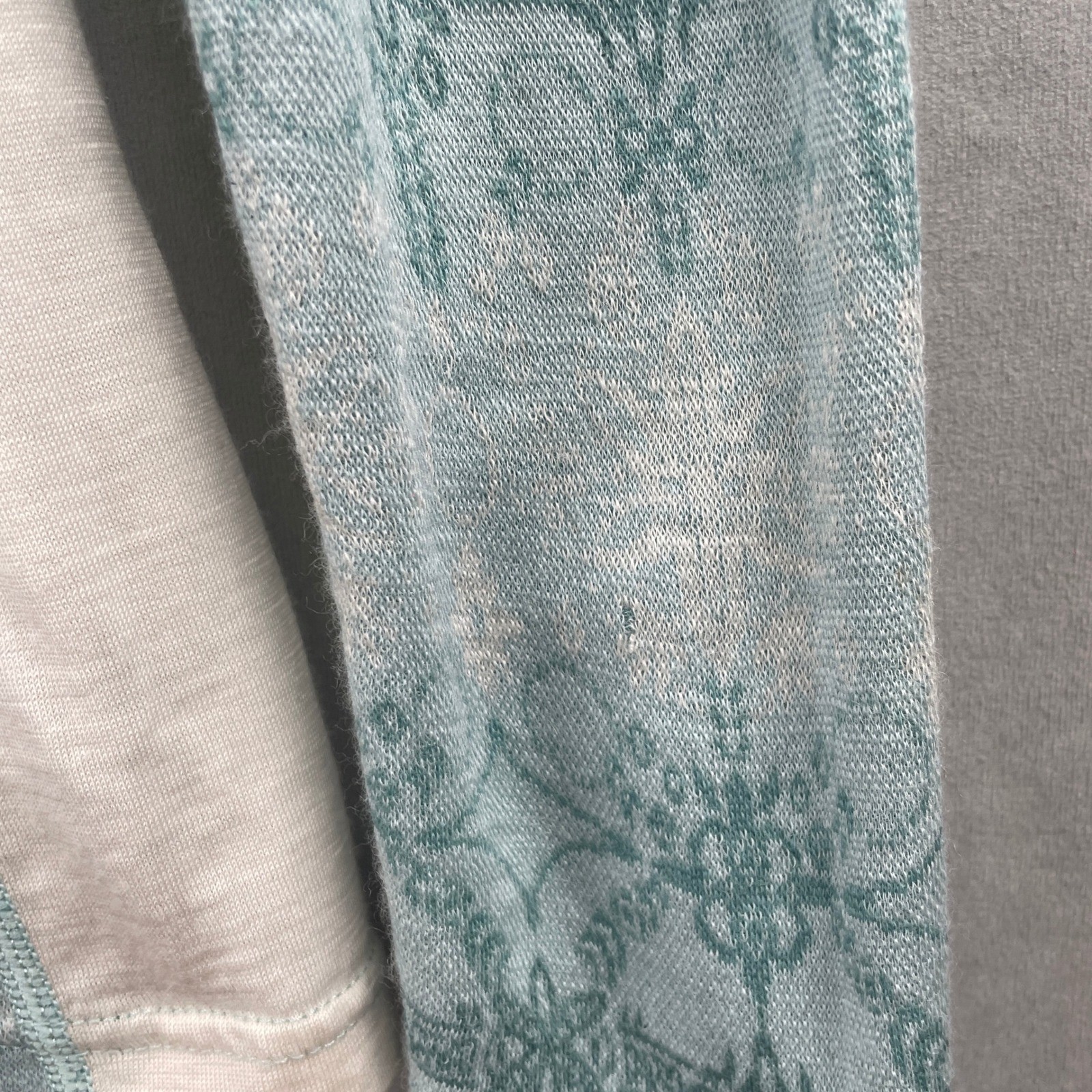 Helly Hansen Wmn Merino Wool Base Layer Top Teal Damask Long Sleeve L 49307 Gorp