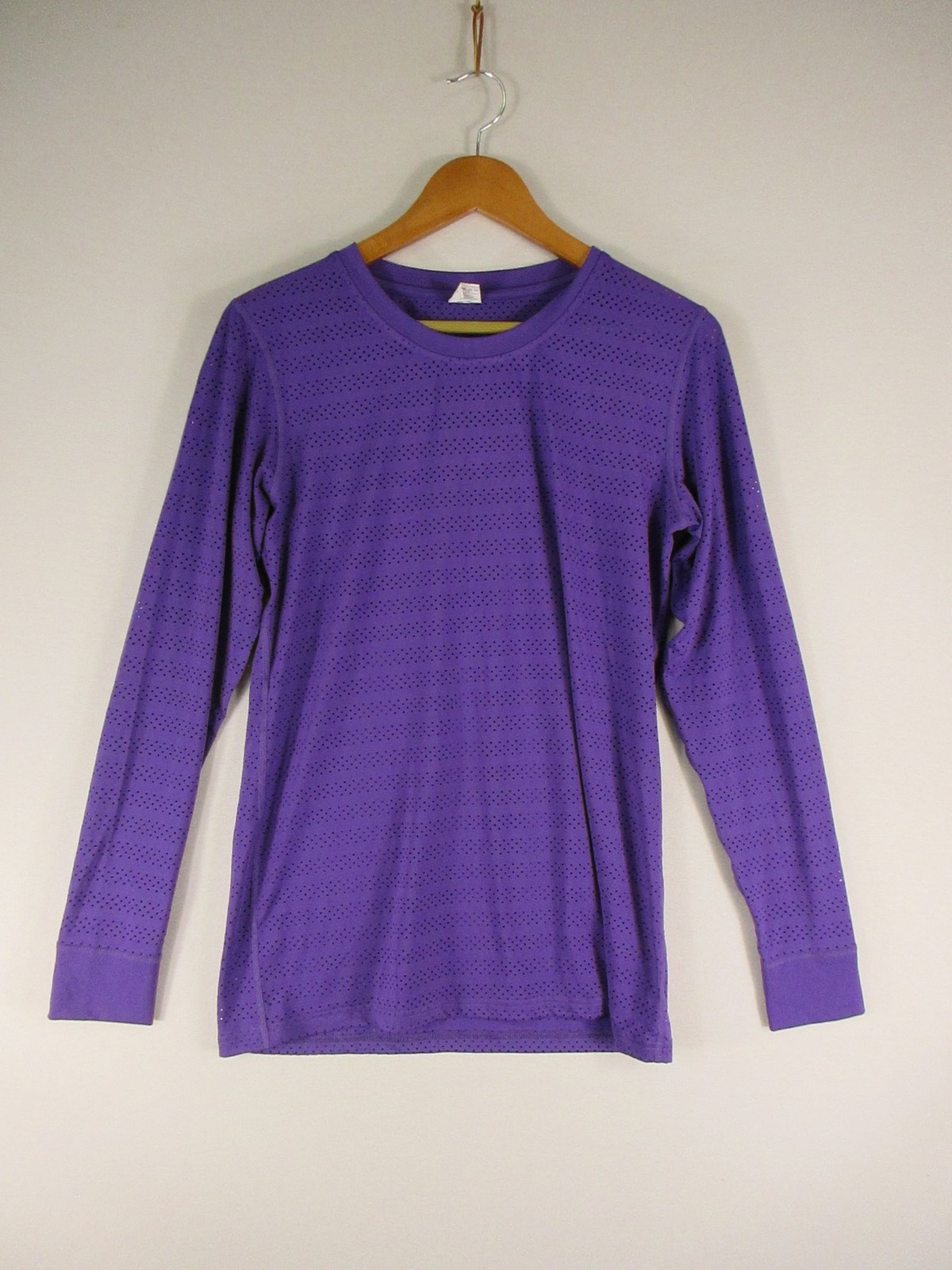 Zyia Active Top Womens L Purple Long Sleeve Perforated Breathable Workout Shirt
