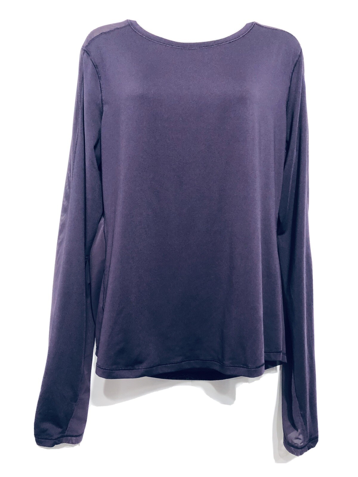 Victoria Sport Womens Large Body Wick Top Sheer Back Long Sleeve Running